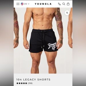 YoungLA Men's Black 104 Legacy Shorts sz lg